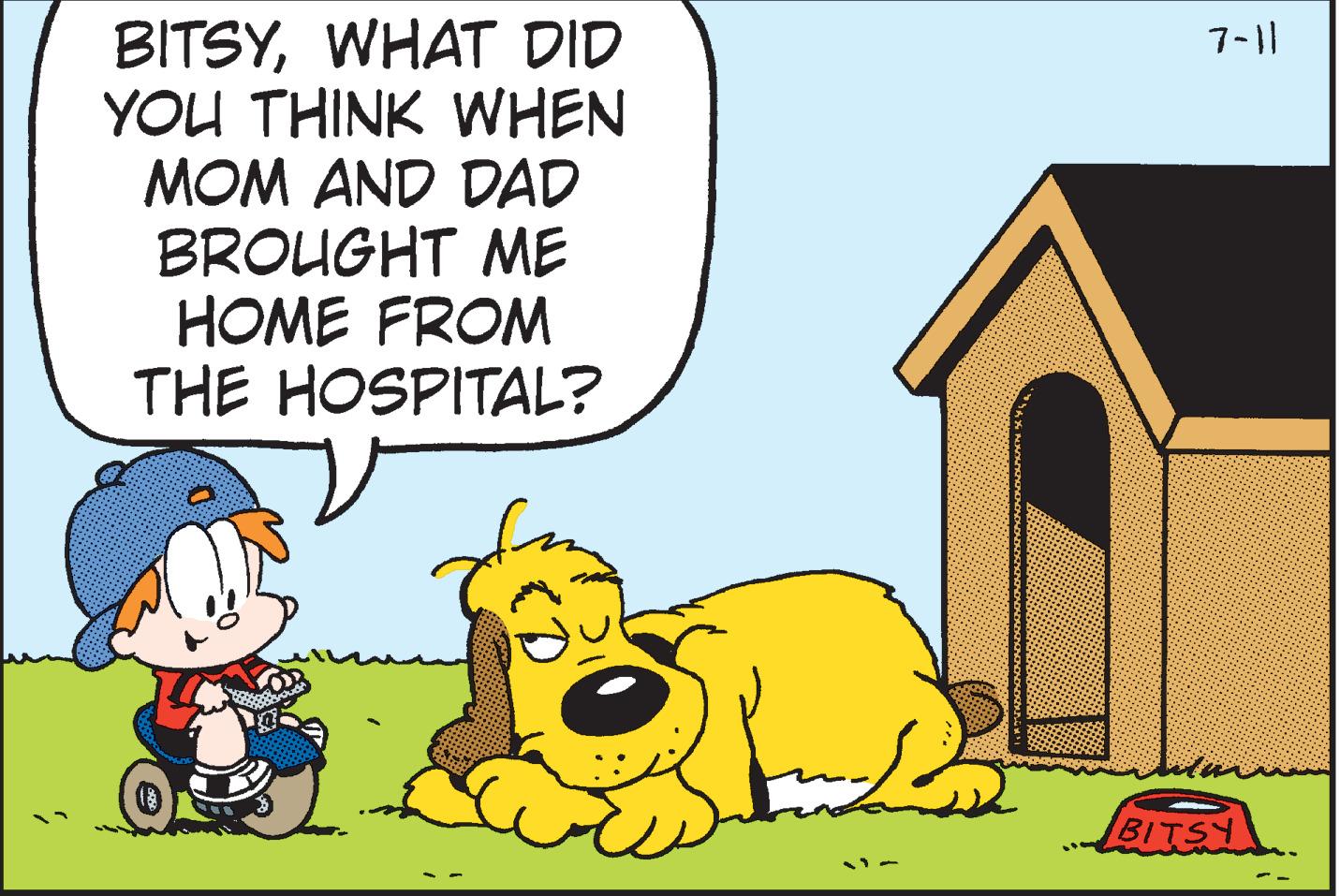 Window OCR: BITSYWHAT DID YOU THINK WHEN MOM AND DAD BROUGHT ME HOME FROM THE HOSPITAL? 7-11 BITSY BITSYWHAT DID YOU THINK WHEN MOM AND DAD BROUGHT ME HOME FROM THE HOSPITAL? 7-11 BITSY