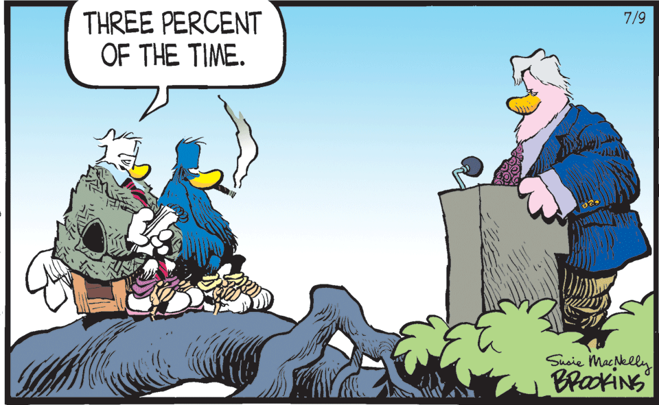Humour OCR: THREE PERCENT OF THE TIME. 7/9 Susie Macelly BraokiNS THREE PERCENT OF THE TIME. 7/9 Susie Macelly BraokiNS