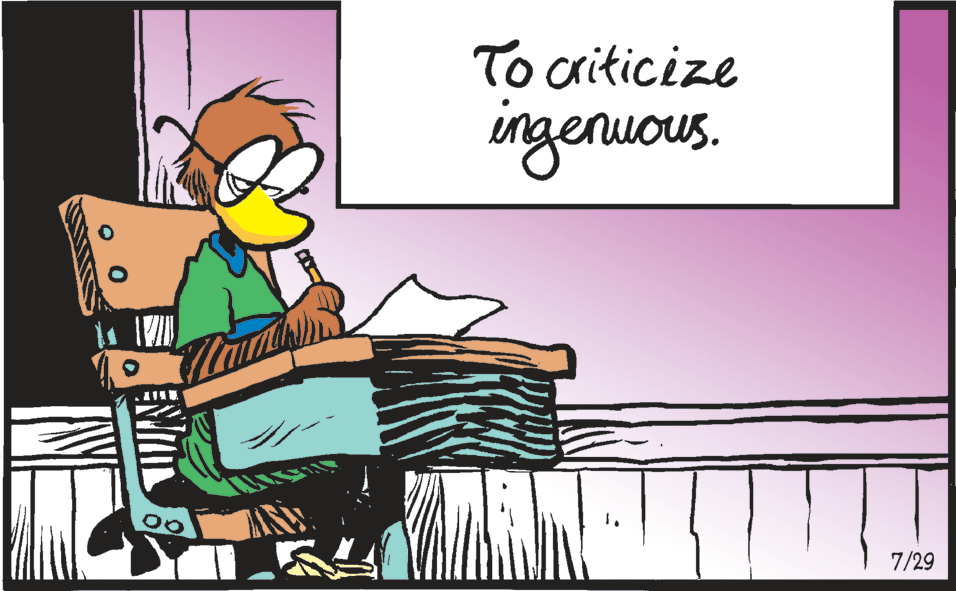 Animated cartoon OCR: To citicize ingenuous. 7/29 To citicize ingenuous. 7/29