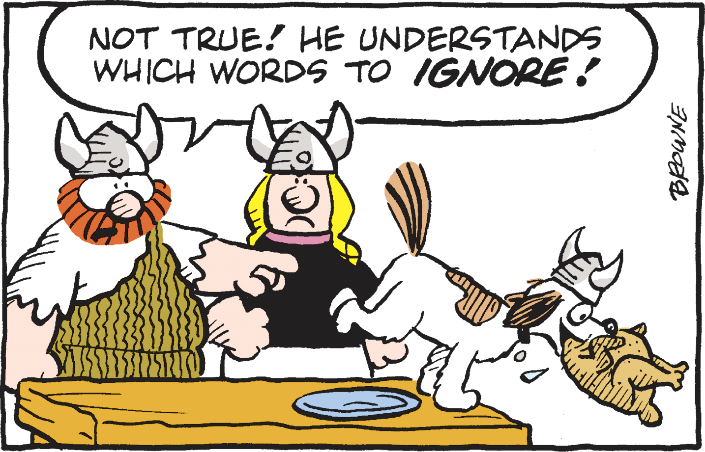 Drawing OCR: NOT TRUE! HE UNDERSTANDS WHICH WORDS TO IGNORE ! NOT TRUE! HE UNDERSTANDS WHICH WORDS TO IGNORE !