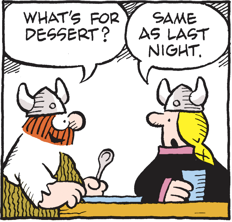 Drawing OCR: WHAT'S FOR DESSERT? SAME AS LAST NIGHTWHAT'S FOR DESSERT? SAME AS LAST NIGHT