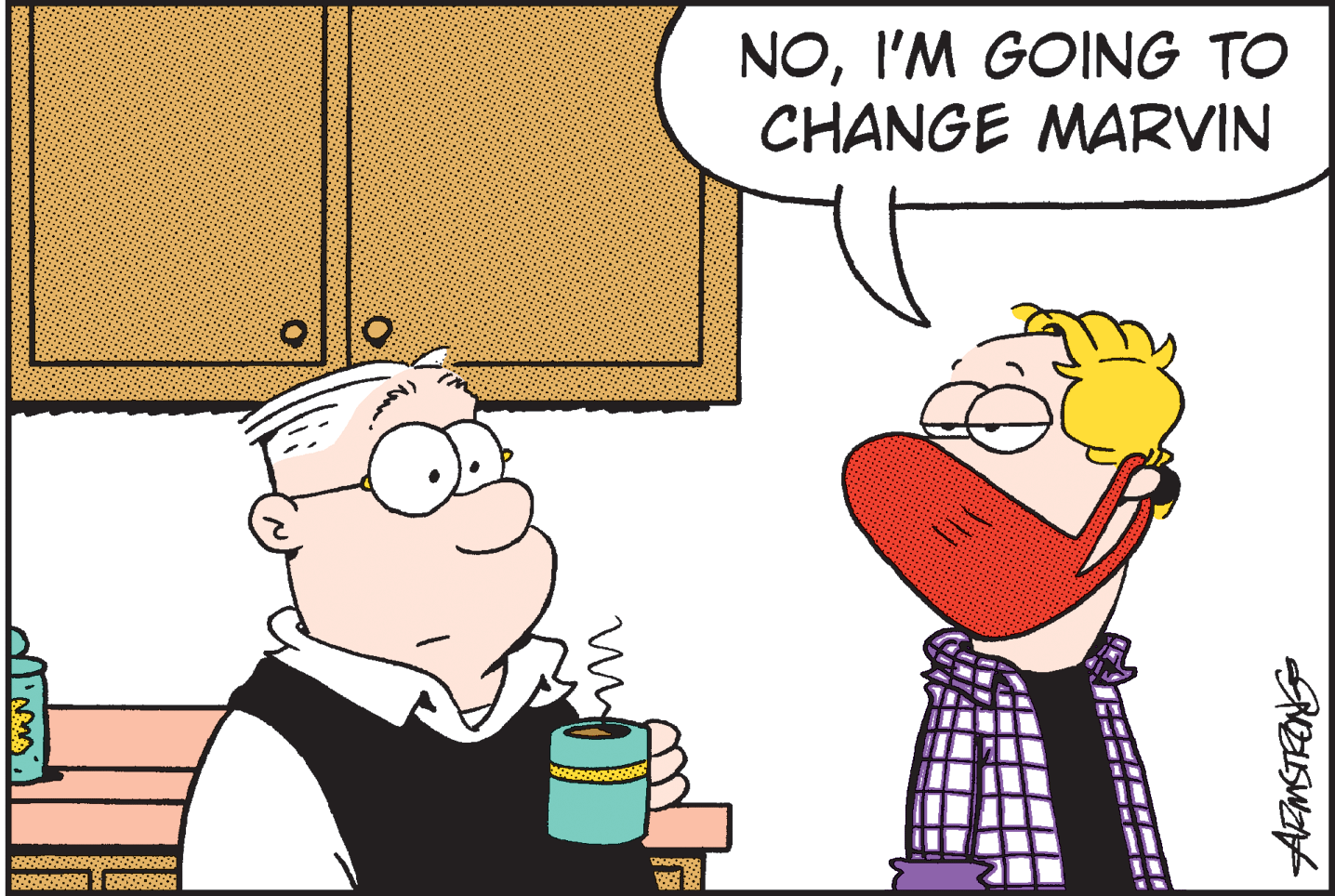 Clip art OCR: NOI'M GOING TO CHANGE MARVIN NOI'M GOING TO CHANGE MARVIN