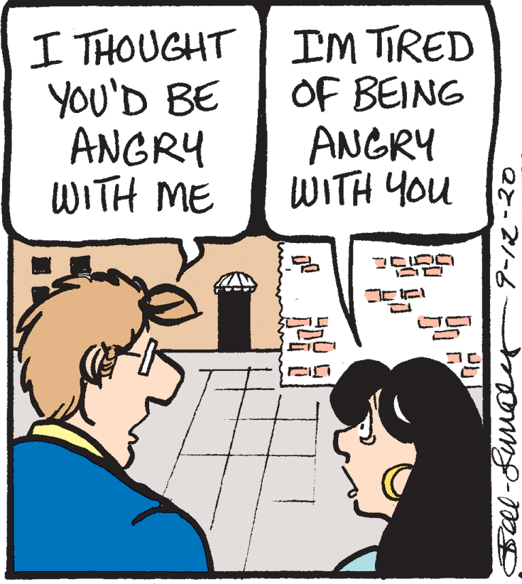 Illustration OCR: I THOUGHT IM TIRED YOU'D BE ANGRY WITH ME OF BEING ANGRY WITH You I THOUGHT IM TIRED YOU'D BE ANGRY WITH ME OF BEING ANGRY WITH You