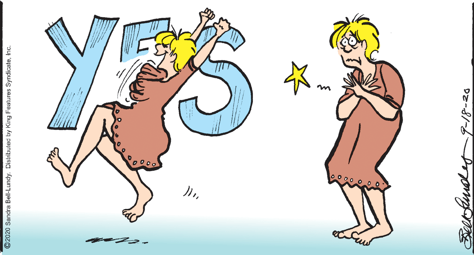 Finger OCR: ?? ©2020 Sandra Bell-Lundy. Distributed by King Features SyndicateInc. ? ? ©2020 Sandra Bell-Lundy. Distributed by King Features Syndicate