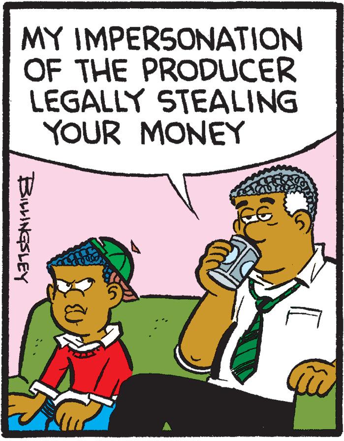 Illustration OCR: MY IMPERSONATION OF THE PRODUCER LEGALLY STEALING YOUR MONEY BiLtINGSLEY MY IMPERSONATION OF THE PRODUCER LEGALLY STEALING YOUR MONEY BiLtINGSLEY
