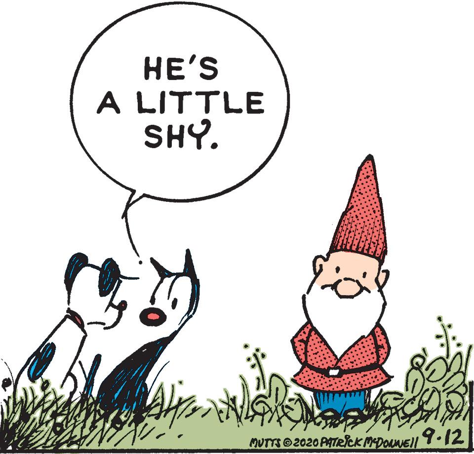 Happy OCR: HE'S A LITTLE SHY. MUTTS 2020 PATRICK MDOANE| 9.12 HE'S A LITTLE SHY. MUTTS 2020 PATRICK MDOANE| 9.12