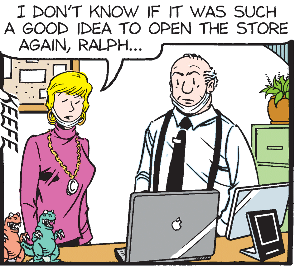 Flowerpot OCR: I DON'T KNOW IF IT WAS SUCH A GOOD IDEA TO OPEN THE STORE AGAINRALPH... KEEFE I DON'T KNOW IF IT WAS SUCH A GOOD IDEA TO OPEN THE STORE AGAINRALPH... KEEFE
