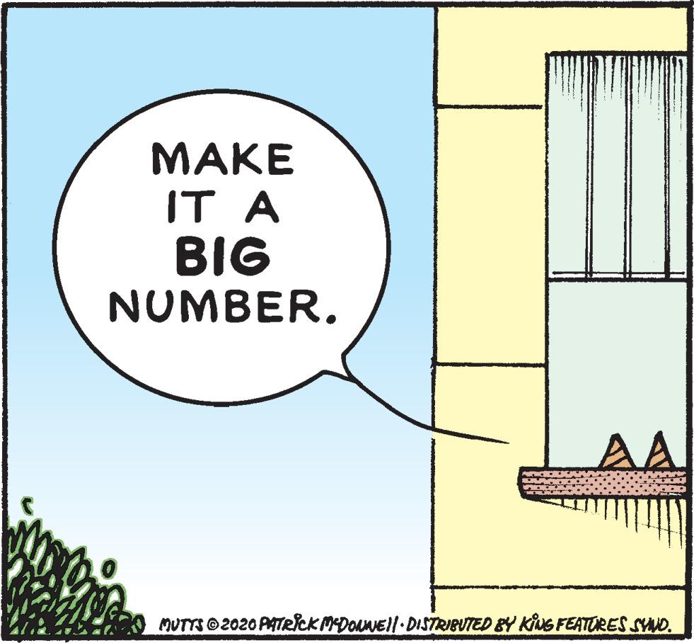 Parallel OCR: MAKE IT A BIG NUMBER. AA MUTTS 2020 PATRCK MDONEll DISTRIBUTED BY KiG FEATURES SND. MAKE IT A BIG NUMBER. AA MUTTS 2020 PATRCK MDONEll DISTRIBUTED BY KiG FEATURES SND.