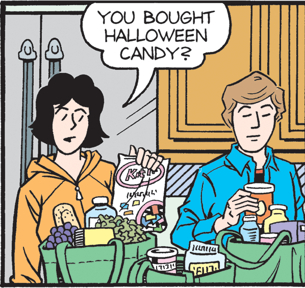Rectangle OCR: YOU BOUGHT HALLOWEEN CANDY? KA !???? DICILI YOU BOUGHT HALLOWEEN CANDY? KA !???? DICILI