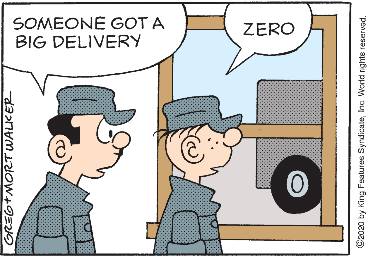 Parallel OCR: SOMEONE GOT A BIG DELIVERY ZERO GREG+MORTWALICER ©2020 by King Features SyndicateInc. World rights reserved. SOMEONE GOT A BIG DELIVERY ZERO GREG+MORTWALICER ©2020 by King Features SyndicateInc. World rights reserved.