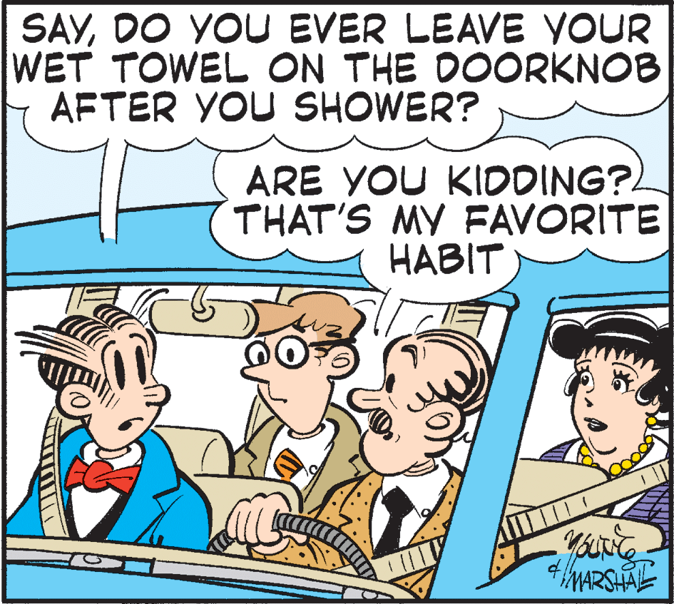 Parallel OCR: SAYDO YOU EVER LEAVE VOUR WET TOWEL ON THE DOORKNOB AFTER YOU SHOWER? ARE YOU KIDDING?. THAT'S MY FAVORITE HABIT SAYDO YOU EVER LEAVE VOUR WET TOWEL ON THE DOORKNOB AFTER YOU SHOWER? ARE YOU KIDDING?. THAT'S MY FAVORITE HABIT