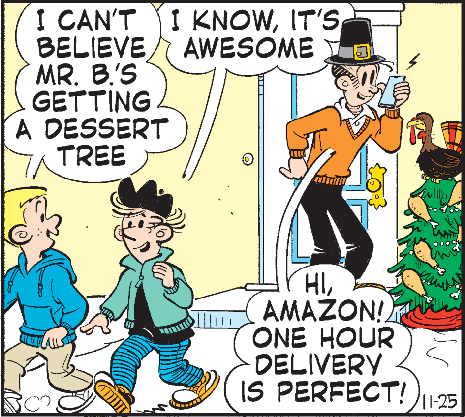 Font OCR: I CAN'T YI KNOWIT'S BELIEVE MR. B'S GETTING A DESSERT TREE AWESOME 000 HIAMAZON! ONE HOUR DELIVERY IS PERFECT! 11-25 I CAN'T YI KNOWIT'S BELIEVE MR. B'S GETTING A DESSERT TREE AWESOME 000 HIAMAZON! ONE HOUR DELIVERY IS PERFECT! 11-25