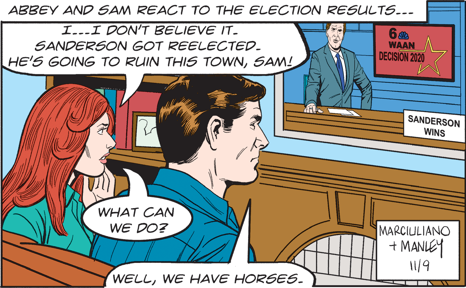 Window OCR: ABBEY AND SAM REACT TO THE ELECTION RESULTS... I...I DON'T BELIEVE IT. WAAN SANDERSON GOT REELECTED. DECISION 2020 HE'S GOING TO RUIN THIS TOWNSAM! SANDERSON WINS WHAT CAN MARCIULIANO + MANIEY 1/9 WE DO? WELLWE HAVE HORSES. ABBEY AND SAM REACT TO THE ELECTION RESULTS... I...I DON'T BELIEVE IT. WAAN SANDERSON GOT REELECTED. DECISION 2020 HE'S GOING TO RUIN THIS TOWNSAM! SANDERSON WINS WHAT CAN MARCIULIANO + MANIEY 1/9 WE DO? WELLWE HAVE HORSES.