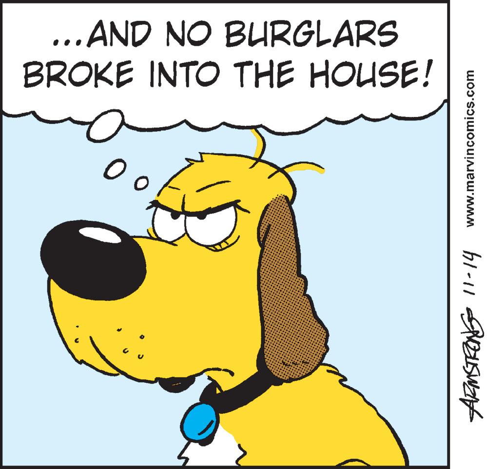 Animation OCR: ...AND NO BURGLARS BROKE INTO THE HOUSE! www.marvincomics.com ...AND NO BURGLARS BROKE INTO THE HOUSE! www.marvincomics.com