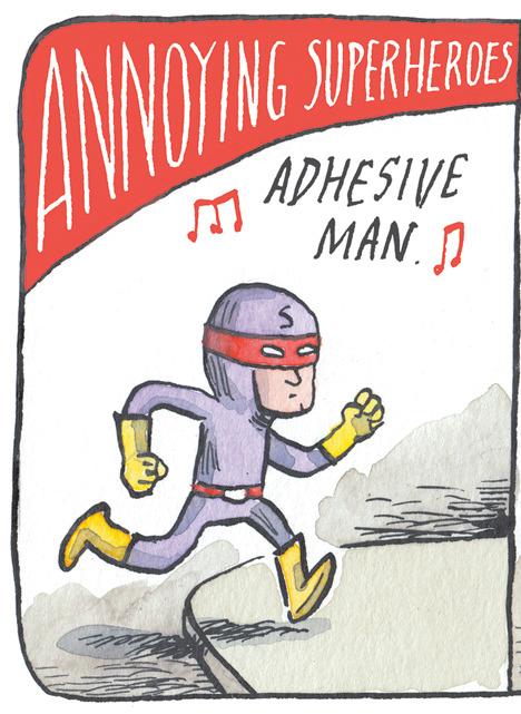 Ball OCR: NG SUPERHEROES ADHESIVE MAN. I NG SUPERHEROES ADHESIVE MAN. I