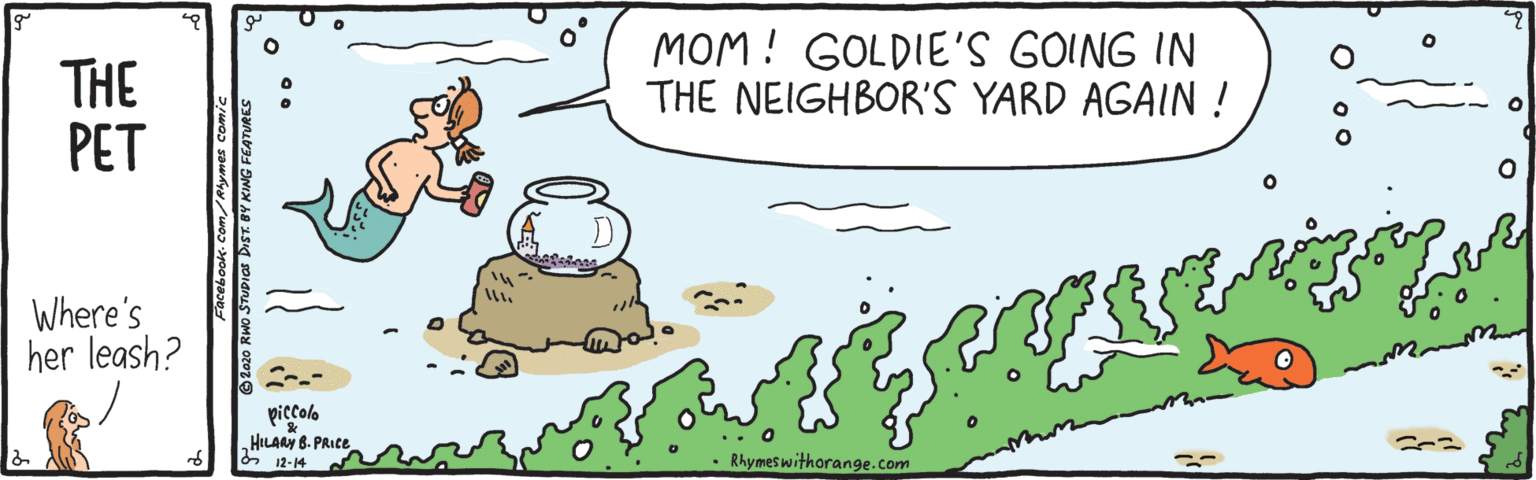 Graphics OCR: THE PET MOM ! GOLDIE'S GOING IN THE NEIGHBOR'S YARD AGAIN ! Where's her leash? piccolo „HLAAY B- PAICE 6 12-14 • Rhymeswithorange.com THE PET MOM ! GOLDIE'S GOING IN THE NEIGHBOR'S YARD AGAIN ! Where's her leash? piccolo „HLAAY B- PAICE 6 12-14 • Rhymeswithorange.com
