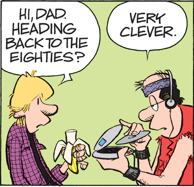 Rectangle OCR: HIDAD. HEADING BACK TO THE EIGHTIES? VERY CLEVER. HIDAD. HEADING BACK TO THE EIGHTIES? VERY CLEVER.