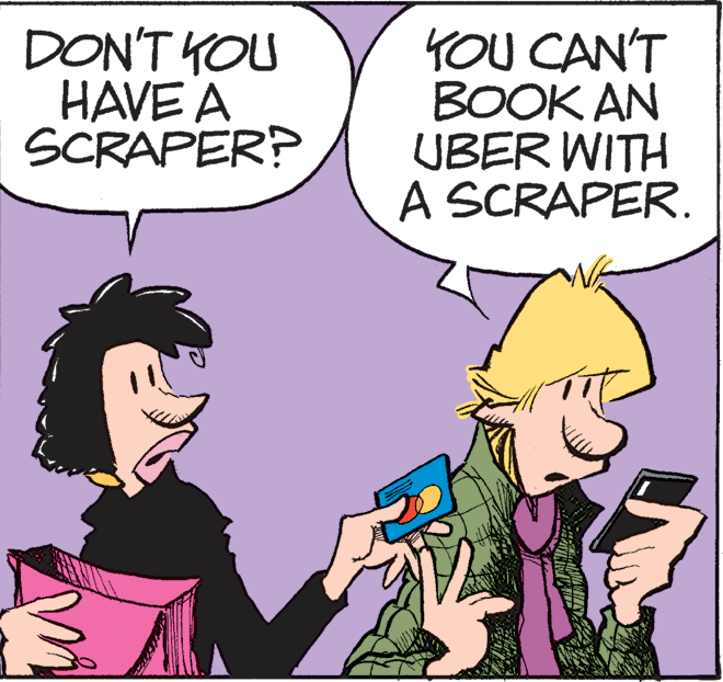 Animation OCR: DON'T KOU HAVE A SCRAPER? YOU CAN'T BOOK AN UBER WITH A SCRAPER. DON'T KOU HAVE A SCRAPER? YOU CAN'T BOOK AN UBER WITH A SCRAPER.