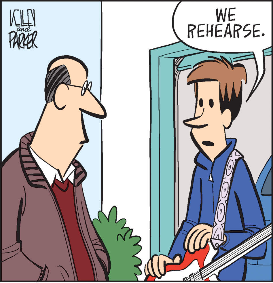 Illustration OCR: WE REHEARSE. and PARER WE REHEARSE. and PARER