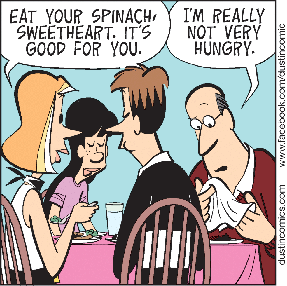 Interaction OCR: EAT YOUR SPINACHSWEETHEART. IT'S GOOD FOR YOU. I'M REALLY NOT VERY HUNGRY. dustincomics.com www.facebook.com/dustincomic EAT YOUR SPINACHSWEETHEART. IT'S GOOD FOR YOU. I'M REALLY NOT VERY HUNGRY. dustincomics.com www.facebook.com/dustincomic