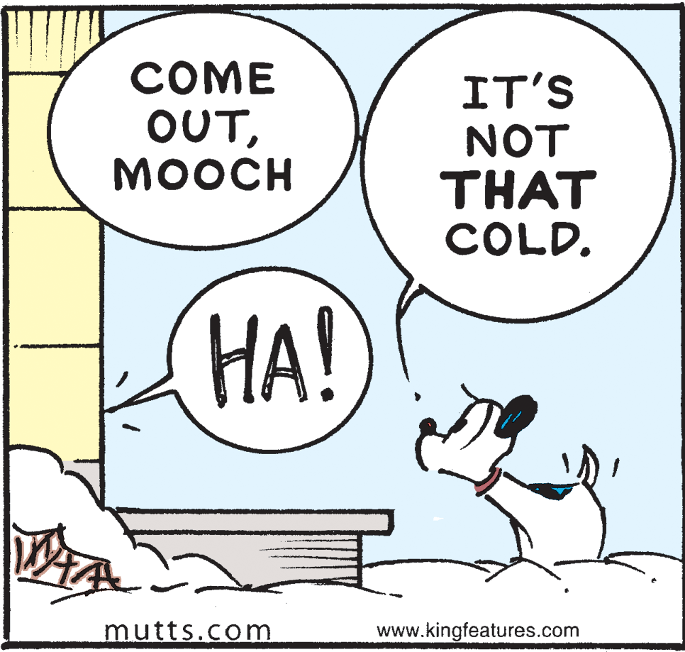 Drawing OCR: COME OUTMOOCH IT'S NOT THAT COLD. ??! mutts.com www.kingfeatures.com COME OUTMOOCH IT'S NOT THAT COLD. ??! mutts.com www.kingfeatures.com