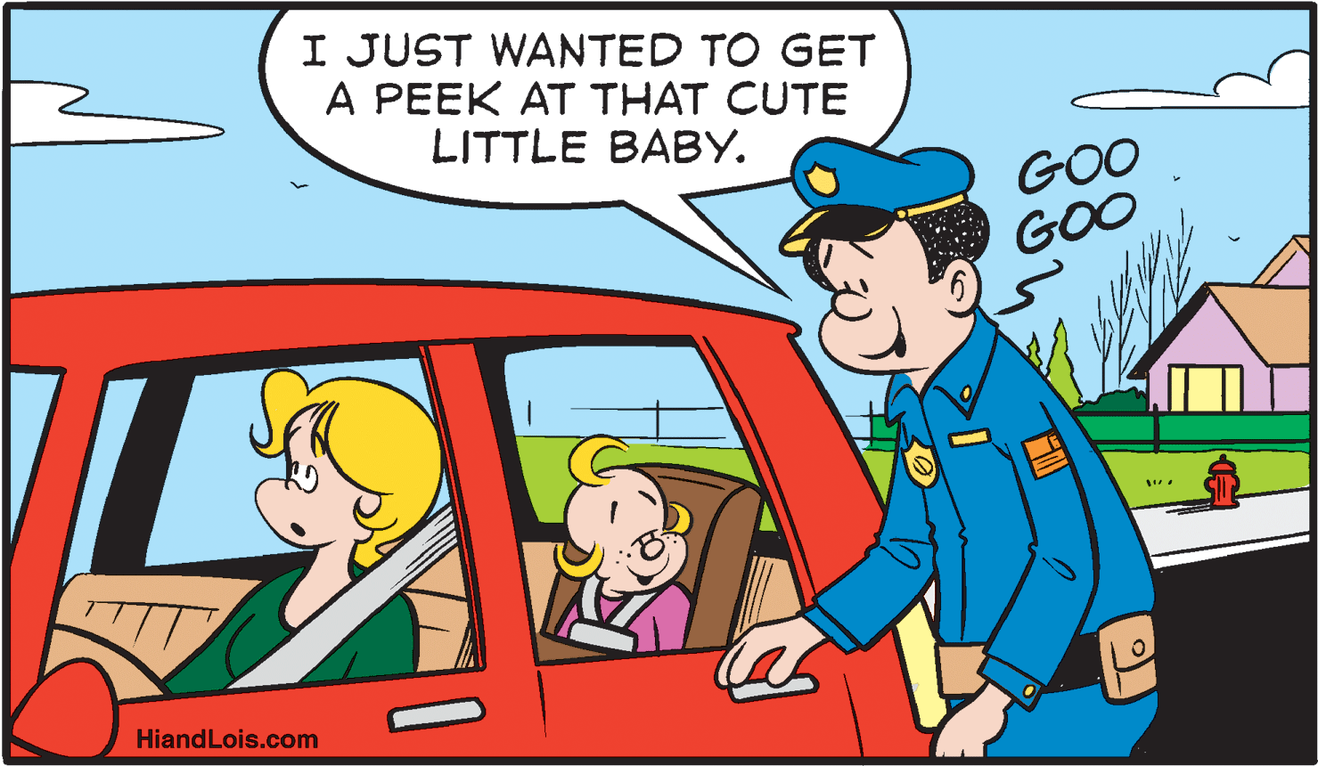 Car OCR: I JUST WANTED TO GET A PEEK AT THAT CUTE LITTLE BABY. GOO GOO HiandLois.com I JUST WANTED TO GET A PEEK AT THAT CUTE LITTLE BABY. GOO GOO HiandLois.com