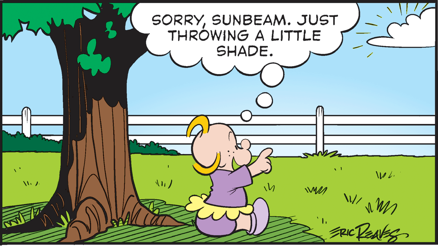 Mammal OCR: SORRYSUNBEAM. JUST THRÓWING A LITTLE SHADE. ? SORRYSUNBEAM. JUST THRÓWING A LITTLE SHADE. ?