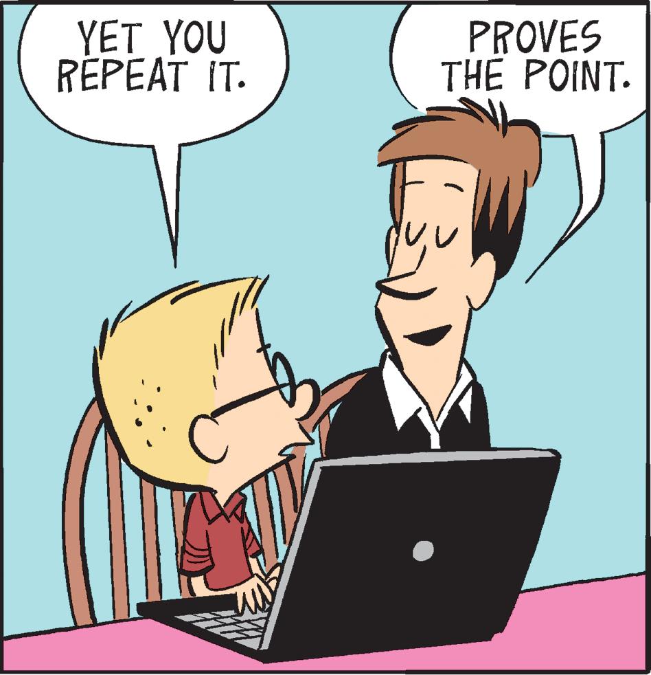 Happy OCR: YET YOU REPEAT IT. PROVES THE POINT. YET YOU REPEAT IT. PROVES THE POINT.