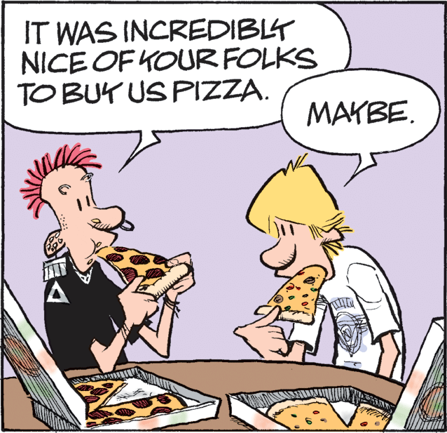 Line OCR: IT WAS INCREDIBLY NICE OF KOUR FOLKS TO BUY US PIZZA. MAKBE. IT WAS INCREDIBLY NICE OF KOUR FOLKS TO BUY US PIZZA. MAKBE.