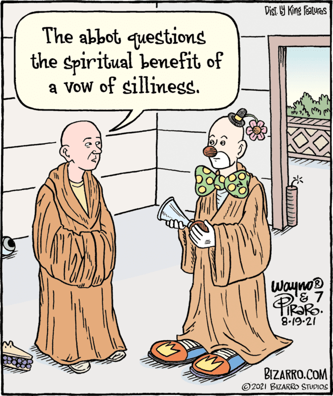 Gesture OCR: Dist Y King featuras The abbot questions the spiritual benefit of a Vow of silliess. Wayno® Prako TIR?RO. 8-19-21 BIZARRO.COM © 2021 BIZARRO STUDIOS Dist Y King featuras The abbot questions the spiritual benefit of a Vow of silliess. Wayno® Prako TIR?RO. 8-19-21 BIZARRO.COM © 2021 BIZARRO STUDIOS