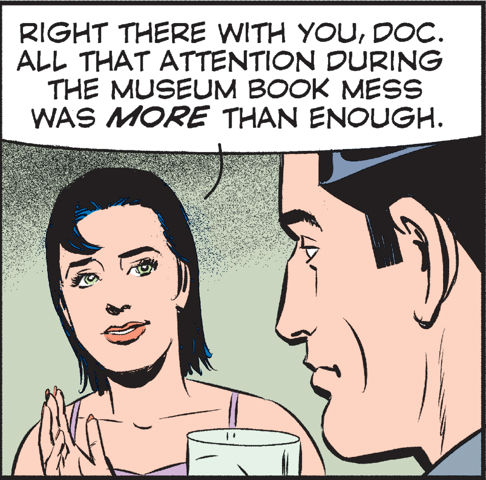 Facial expression OCR: RIGHT THERE WITH YOUDOC. ALL THAT ATTENTION DURING THE MUSEUM BOOK MESS WAS MORE THAN ENOUGH. RIGHT THERE WITH YOUDOC. ALL THAT ATTENTION DURING THE MUSEUM BOOK MESS WAS MORE THAN ENOUGH.